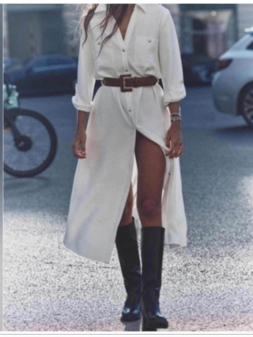 Zara White Dress Size S